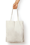 Unisex Tote Bag Zipper White Standard